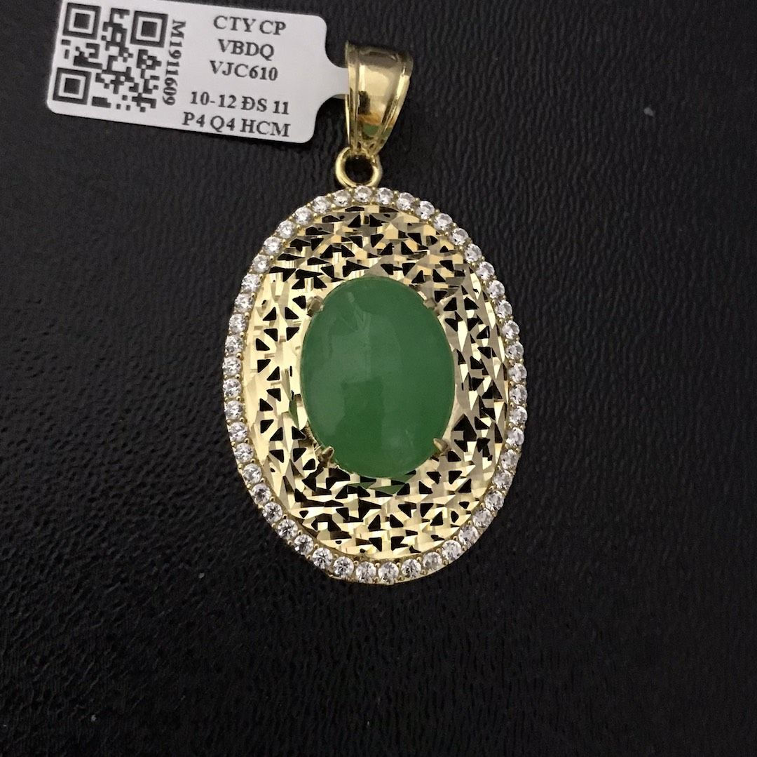 Mặt dây vàng đá Cẩm thạch VJC 610