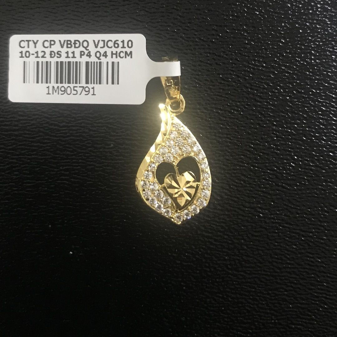 Mặt dây chuyền vàng đá trắng VJC 610