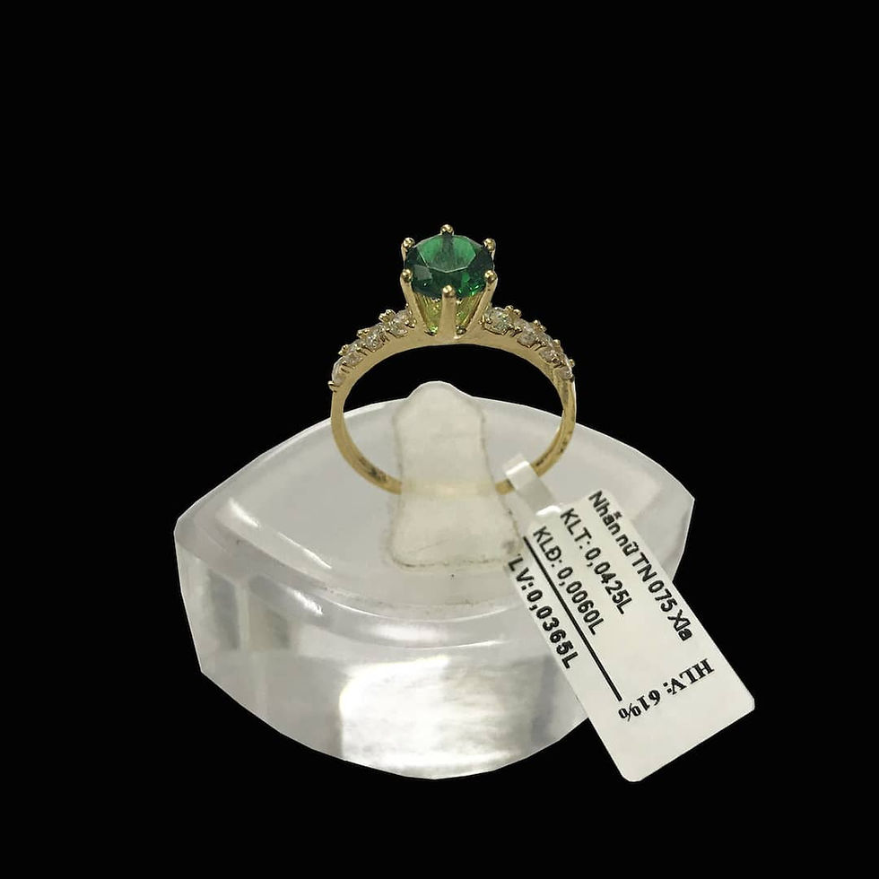 Nhẫn nữ vàng đá Xanh lá cây VJC 610