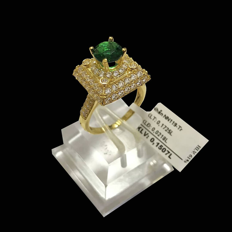 Nhẫn nữ vàng đá Xanh lá cây VJC 610