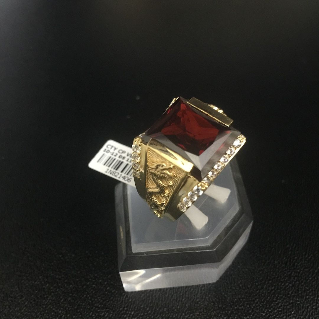 Nhẫn Nam Rồng Vàng đá đỏ VJC 610