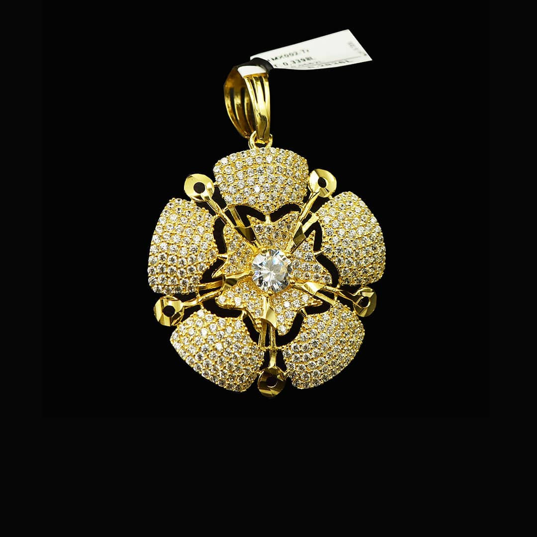 Mặt dây Hoa Vàng đá trắng VJC 610