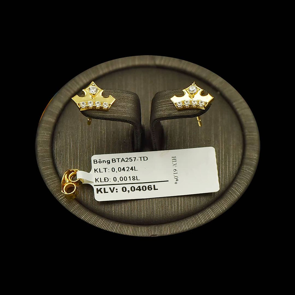 Bông tai Vàng đá trắng VJC 610