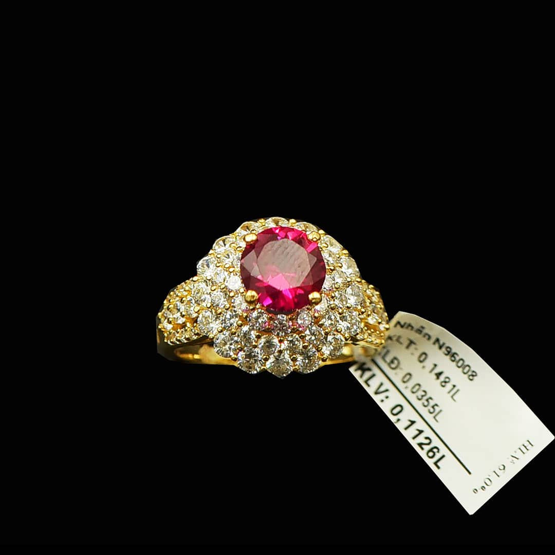 Nhẫn nữ Vàng đá đỏ VJC 610