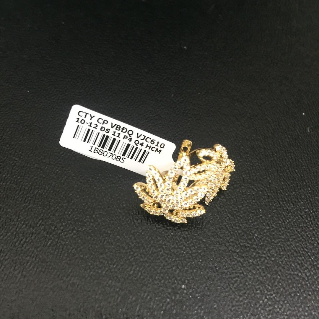 Bông tai vàng nữ bông hoa VJC 610