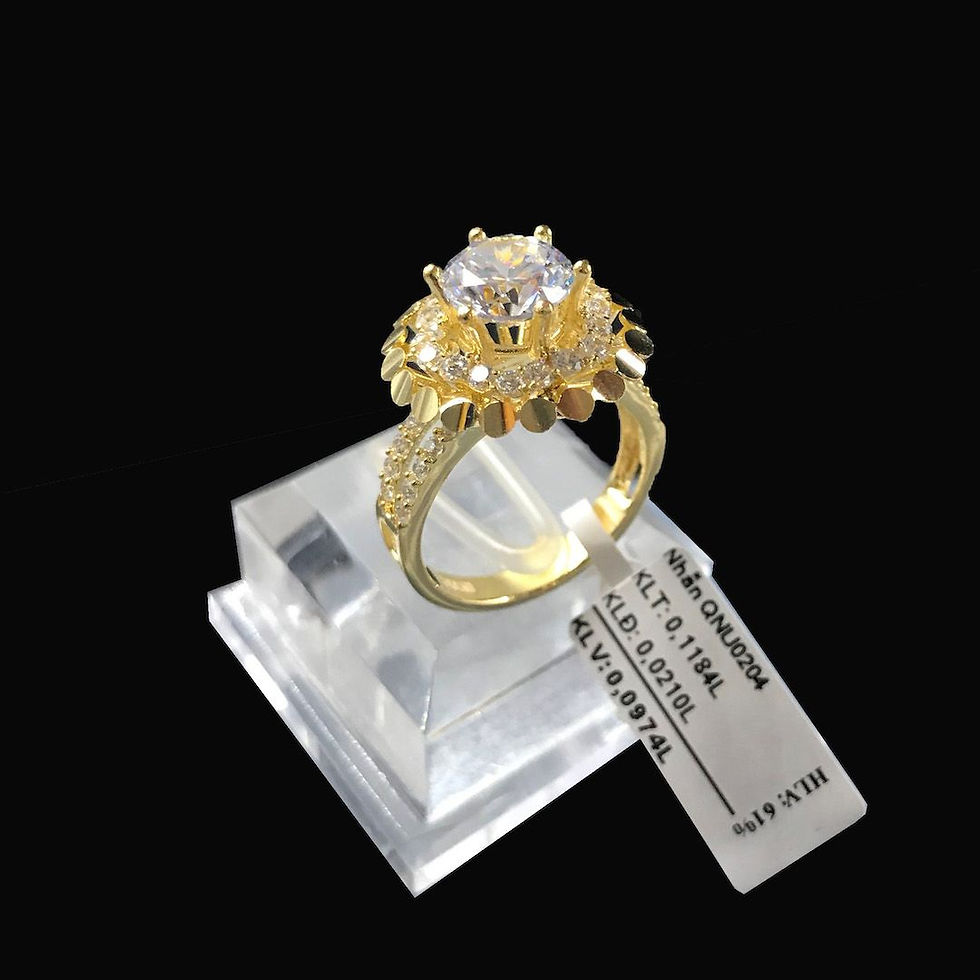 Thumbnail: Nhẫn nữ vàng đá trắng VJC 610