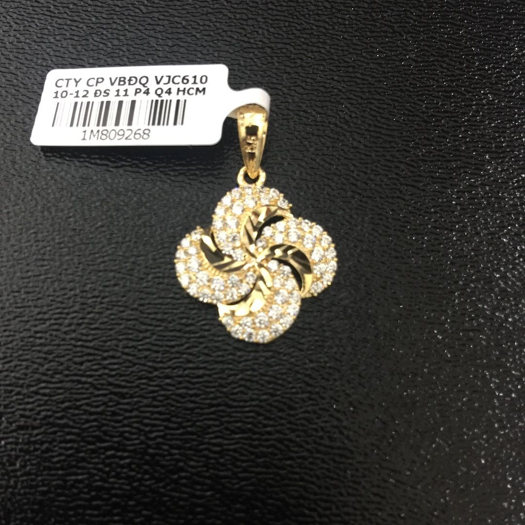 Mặt dây chuyền vàng đá trắng VJC 610