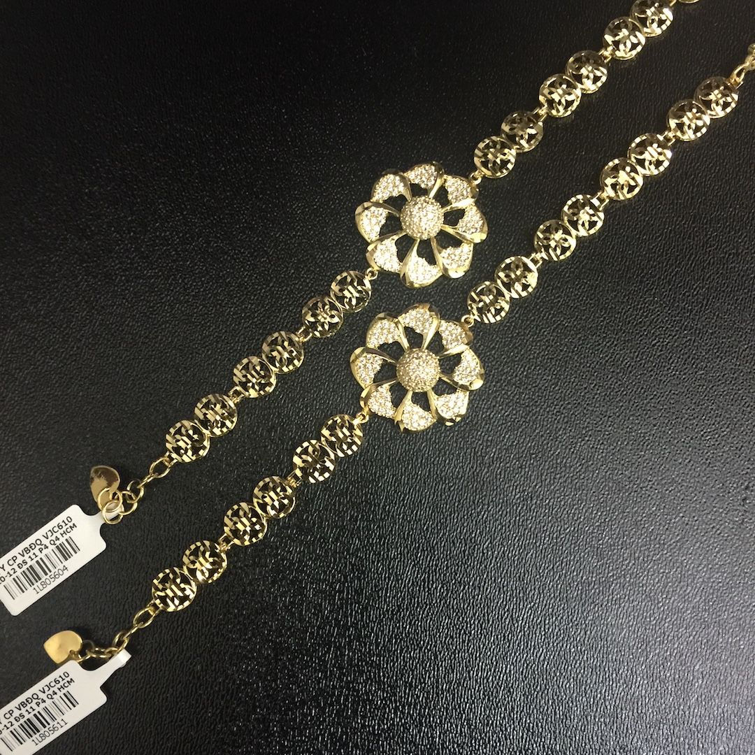 Lắc tay vàng nữ hoa VJC 610