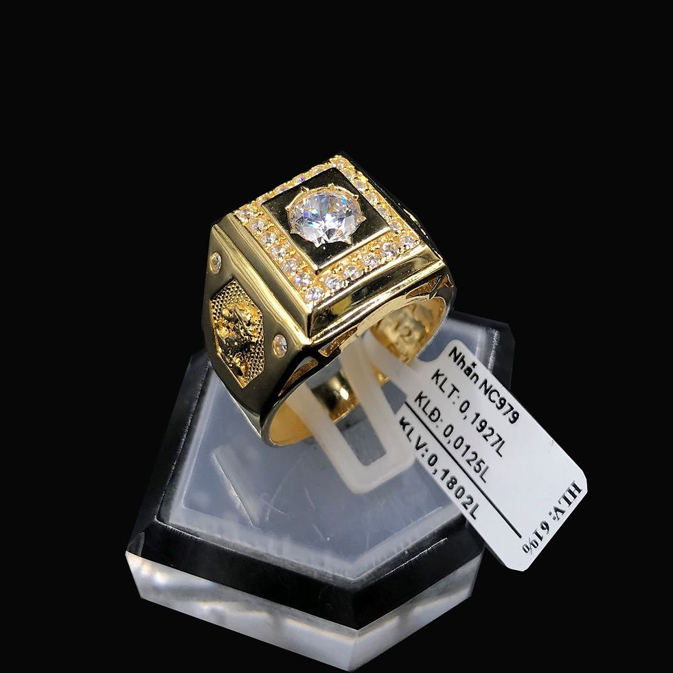 Nhẫn nam vàng đá trắng VJC 610