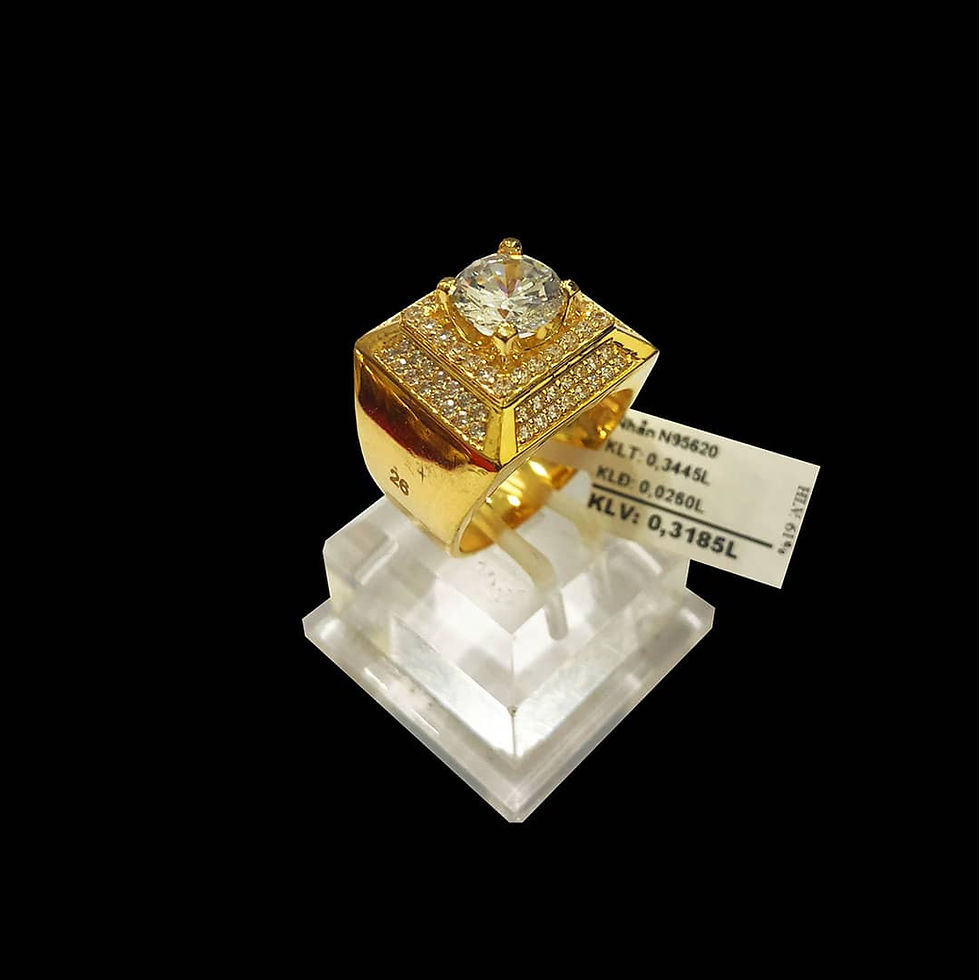 Nhẫn nam vàng đá trắng VJC 610