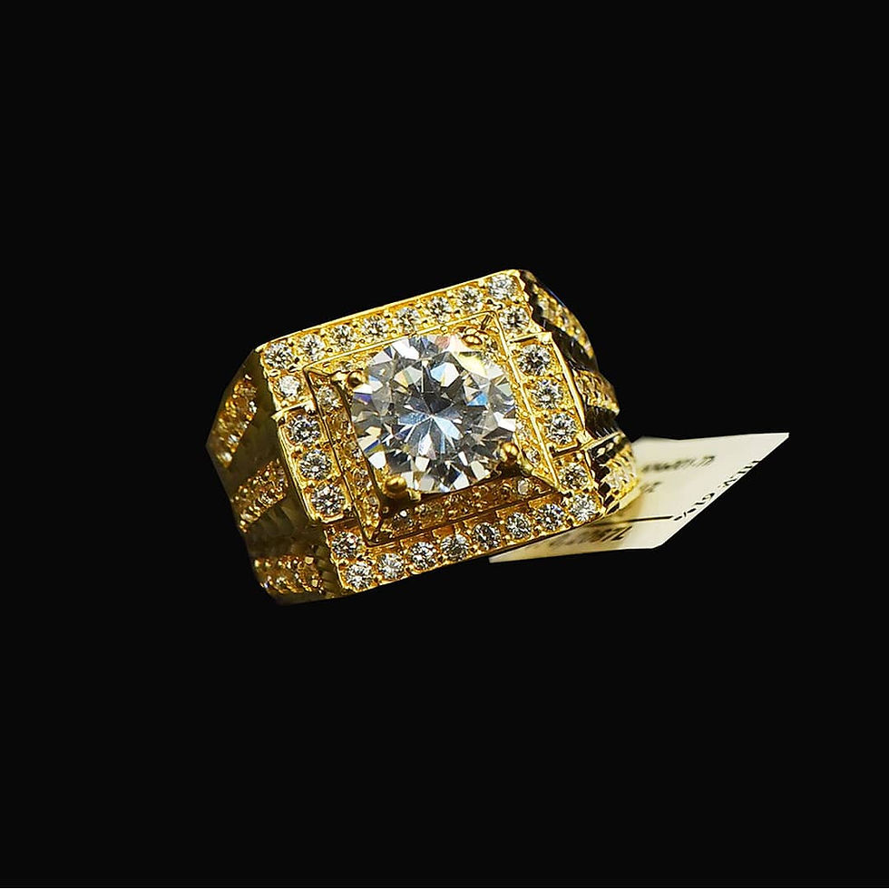 Nhẫn nam vàng đá trắng VJC 610