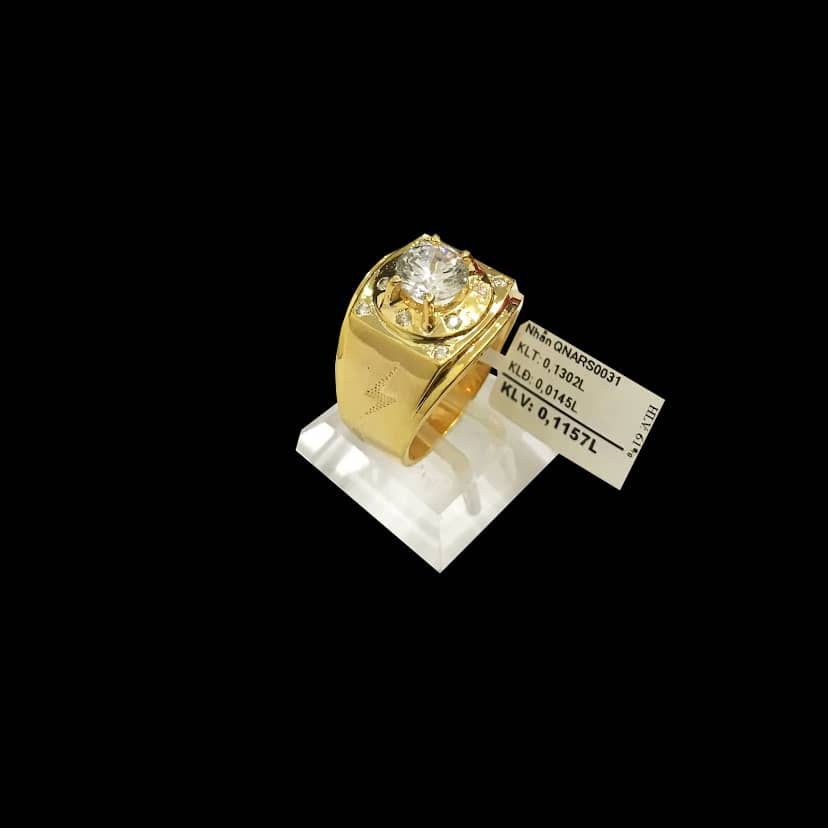 Nhẫn nam vàng đá trắng VJC 610