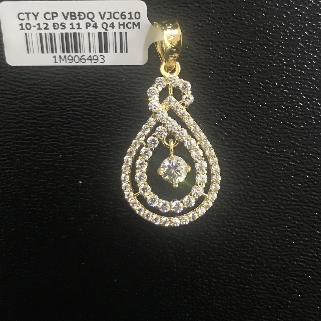 Mặt dây chuyền vàng đá trắng VJC 610