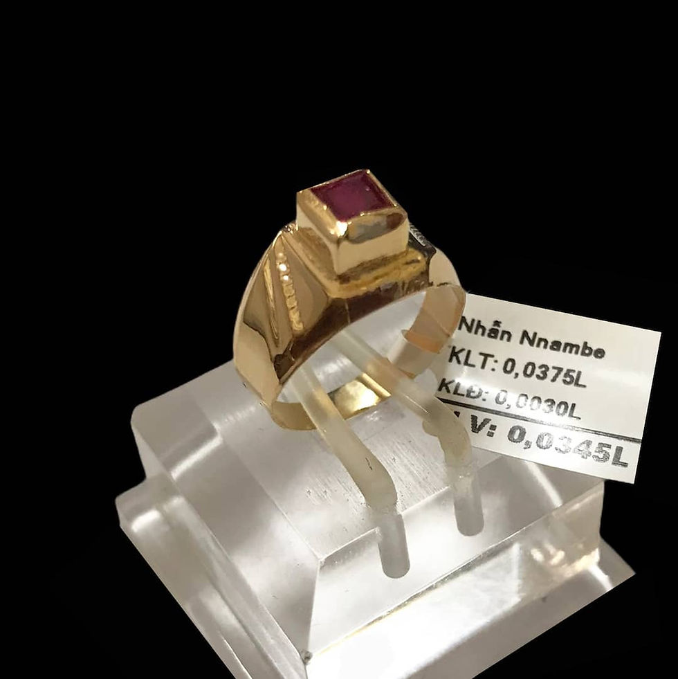 Nhẫn nam vàng đá đỏ VJC 610