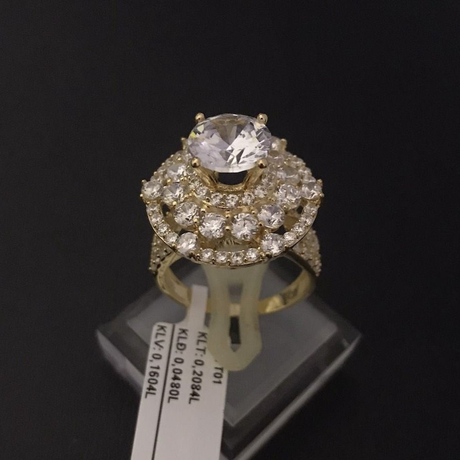 Nhẫn nữ vàng đá trắng