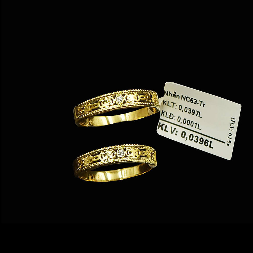 Cặp Nhẫn cưới vàng đá trắng VJC 610
