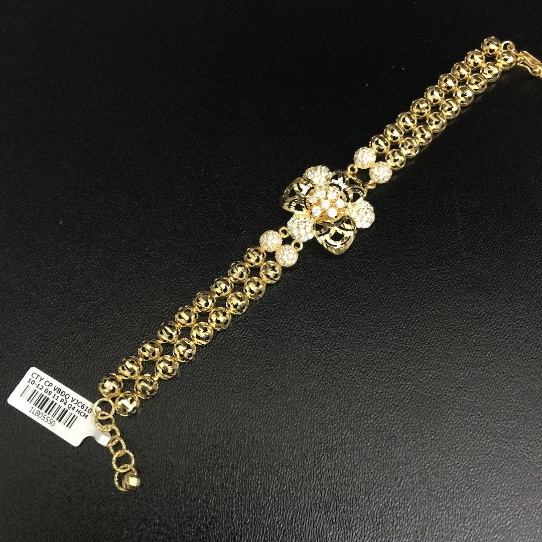 Lắc tay vàng bi dây đôi VJC 610