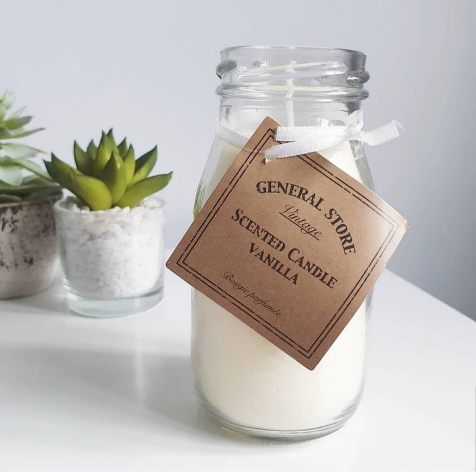 Thumbnail: Vanilla Scented Candle in Vintage Milk Bottle