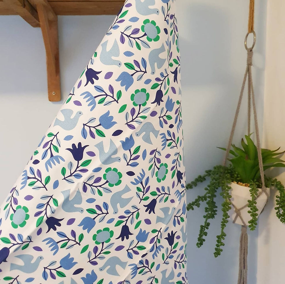 Thumbnail: 100% Cotton Floral & Bird Printed Tea Towel
