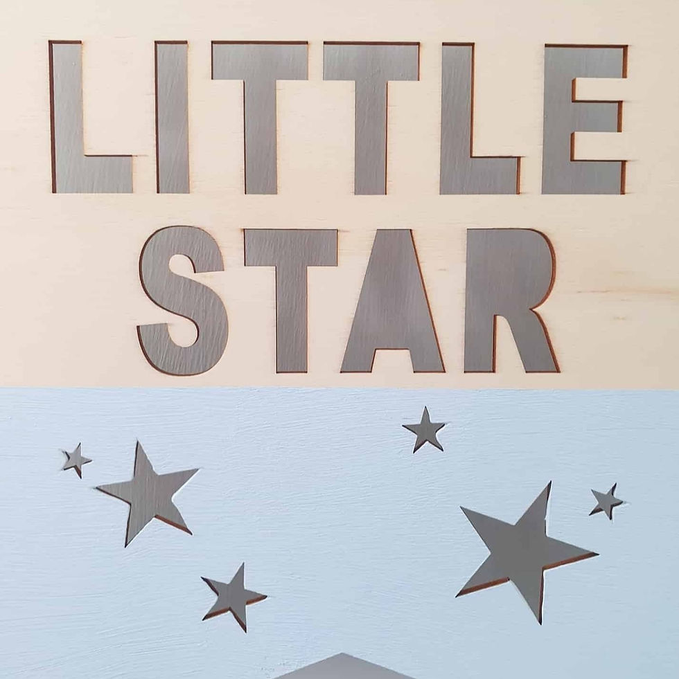 Thumbnail: Wooden Hanging 'Little Star' Sign