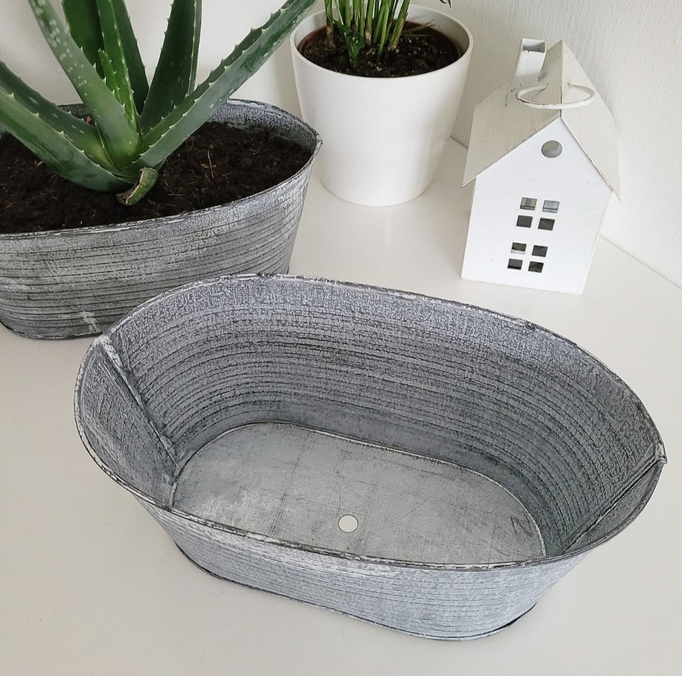 Thumbnail: Oval Metal Planter