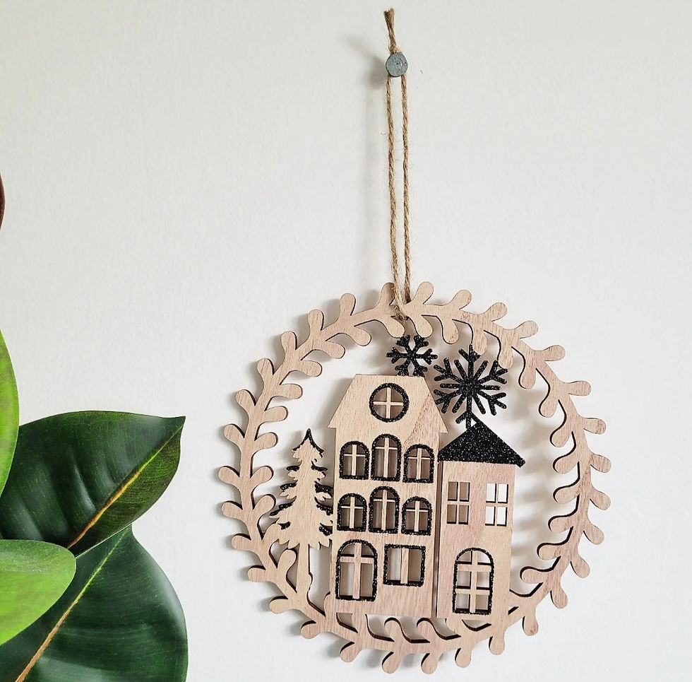 Wooden Homes Plaque - Black 