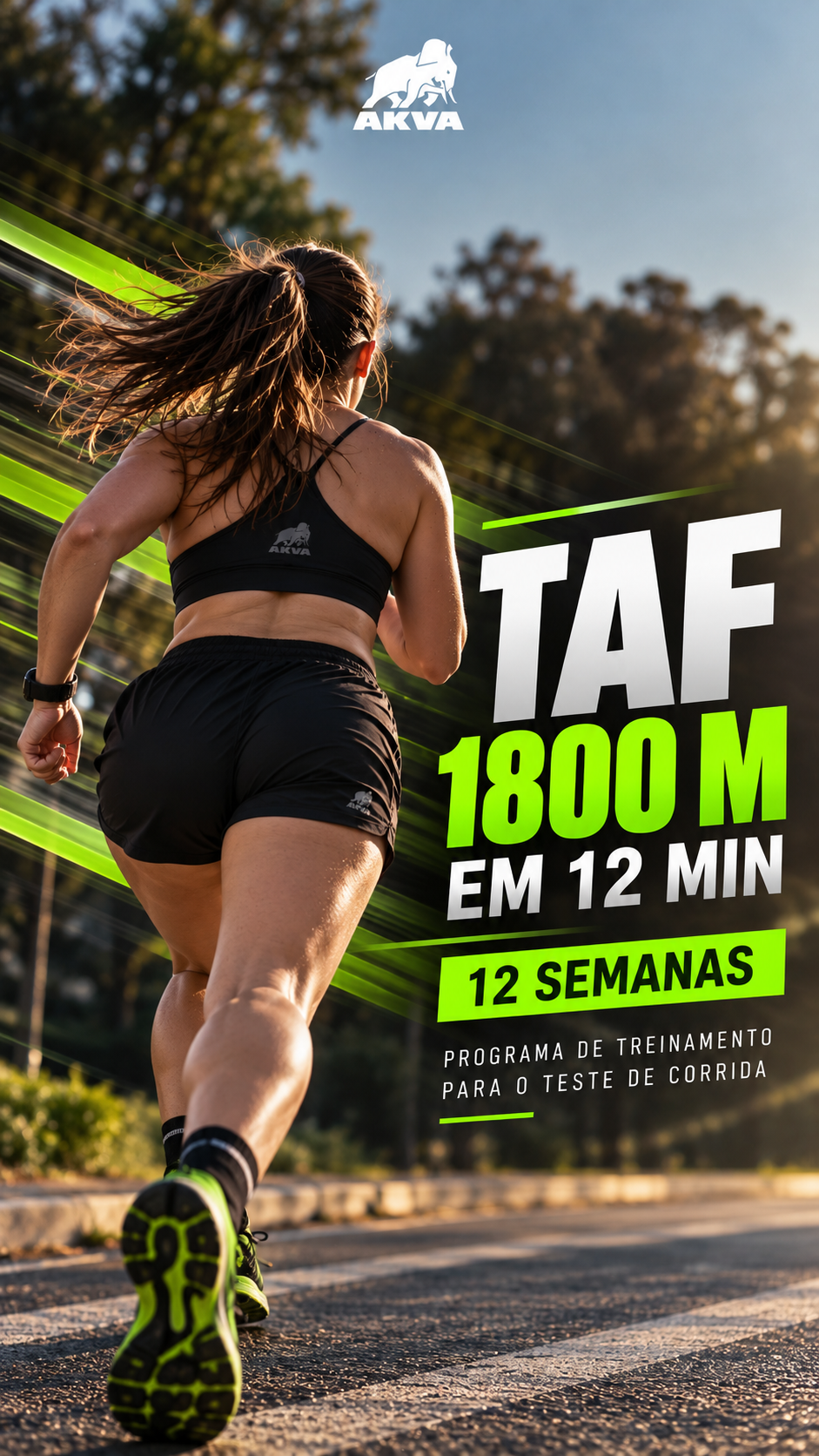 TAF – Corrida 1800m - 12 Minutos | Programa de 12 Semanas