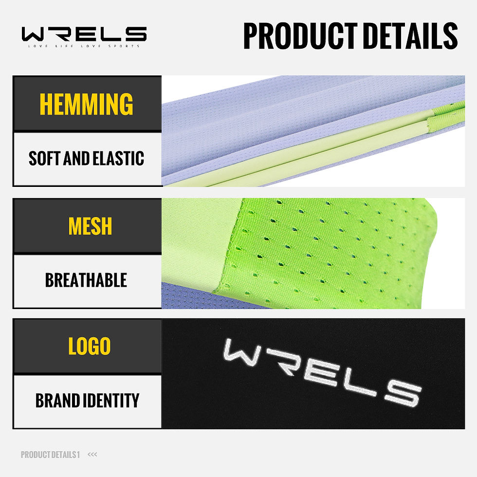 Thumbnail: WRELS Anti-Slip Sports Headband Sweat Absorbing Headband Breathable Fitness Runn
