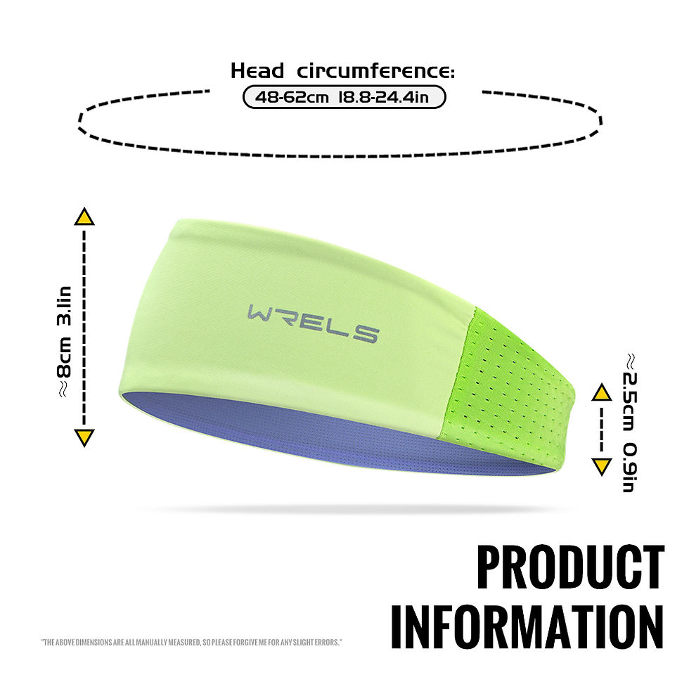 Thumbnail: WRELS Anti-Slip Sports Headband Sweat Absorbing Headband Breathable Fitness Runn