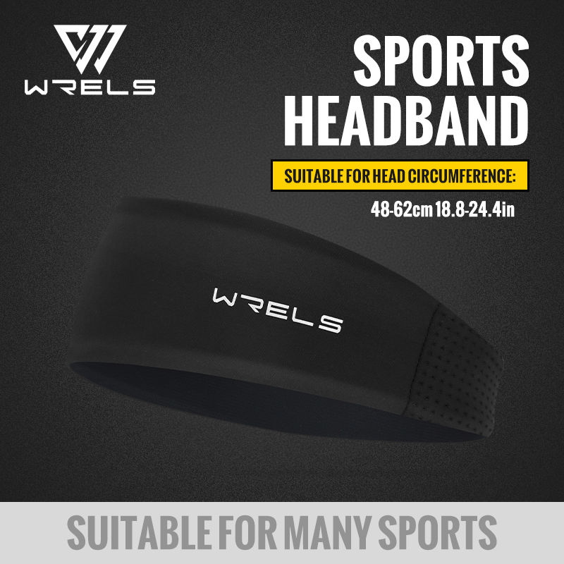 Thumbnail: WRELS Anti-Slip Sports Headband Sweat Absorbing Headband Breathable Fitness Runn