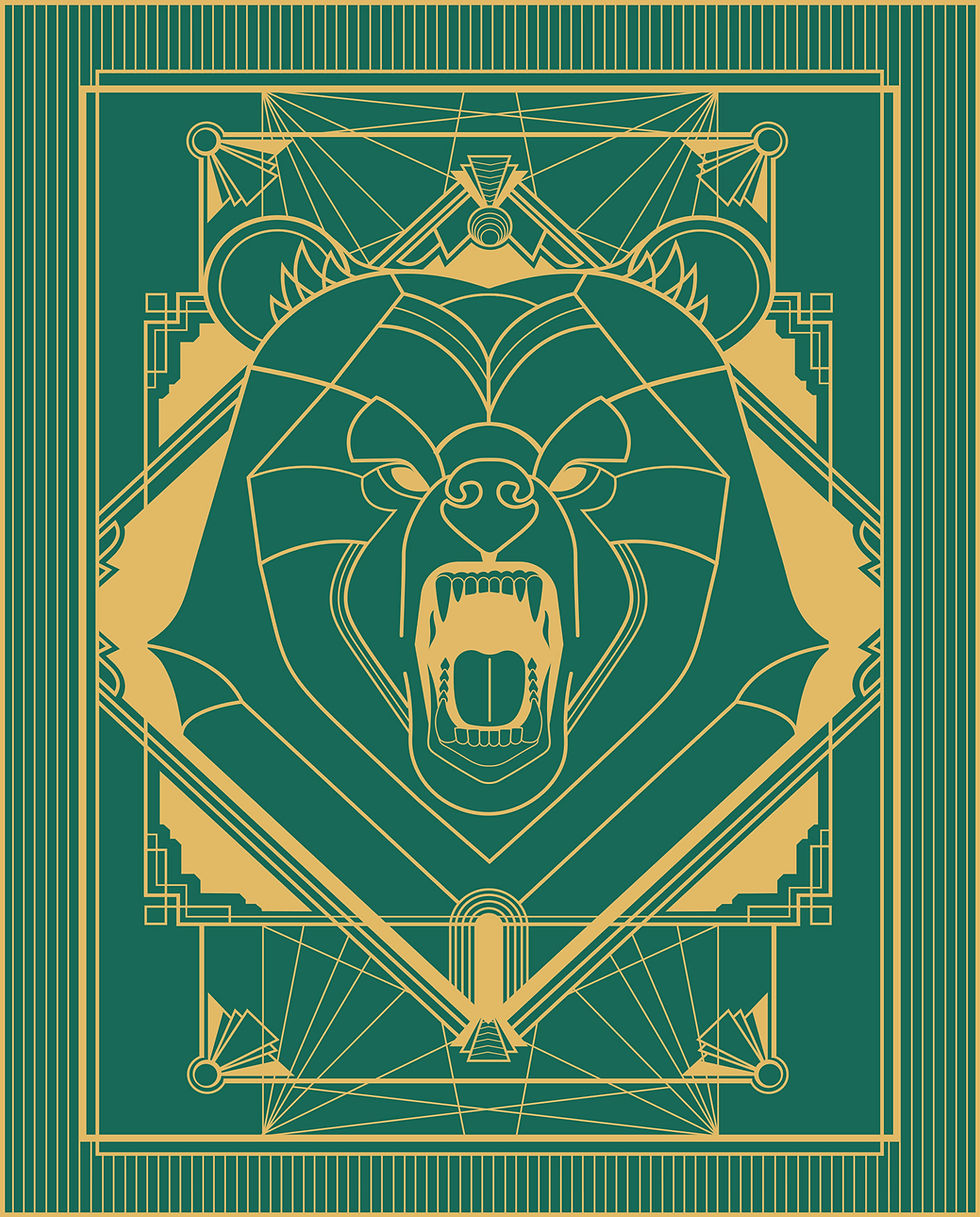 Illustration Example - Art Deco Bear