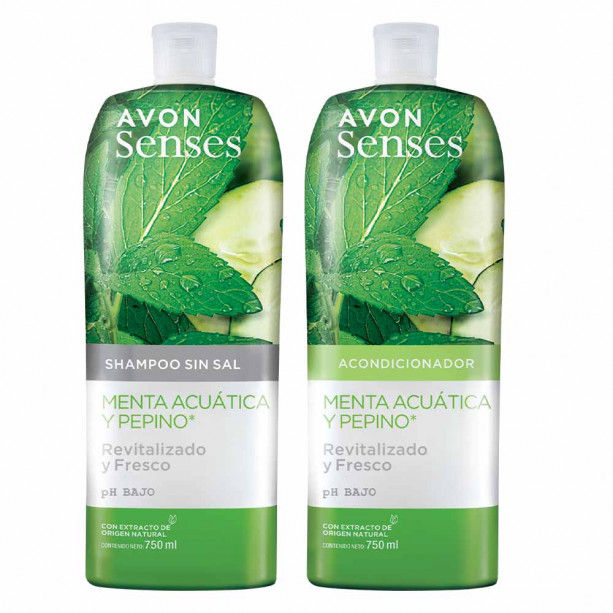 Avon Set x 2 Avon Senses Menta Acuática y Pepino