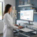 gemini-2.5-flash-image-preview_a_chiropractor_standing_at_a_dell_computer_with_an_image_of