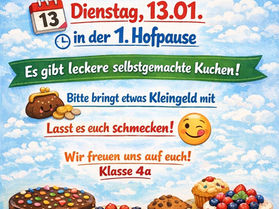 Kuchenbasar der Klasse 4a im alten Hortraum