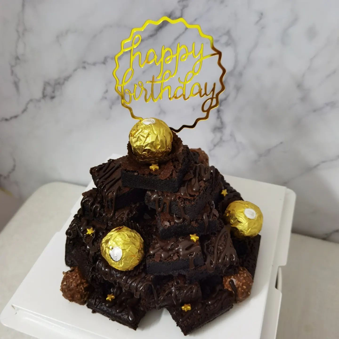 Ferrero Rocher Brownie Tower