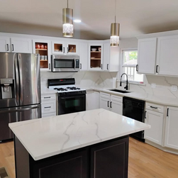 Shaker nuDoors Kitchen Transformation in Pitch Black and nuWhite