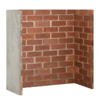 Capital Cobbled Red Stove Chamber with brick-style lining
