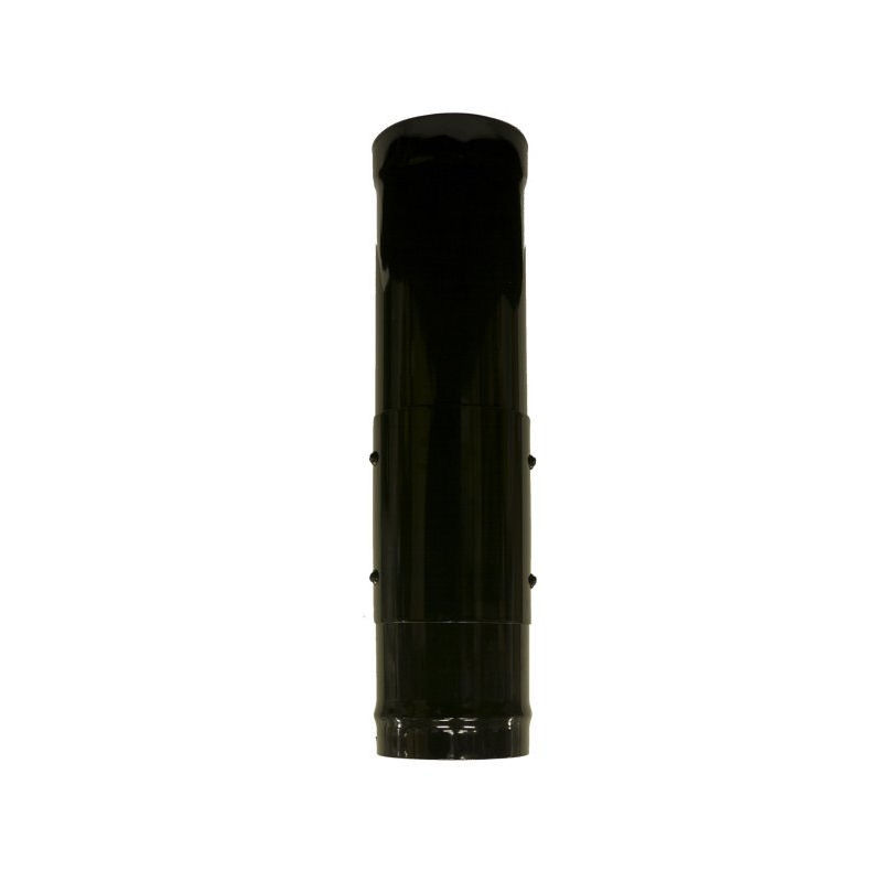 Gloss black vitreous enamel pipe with inspection door