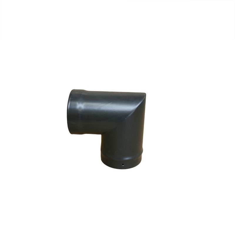 Matt black vitreous enamel 100mm 90 degree mitred bend