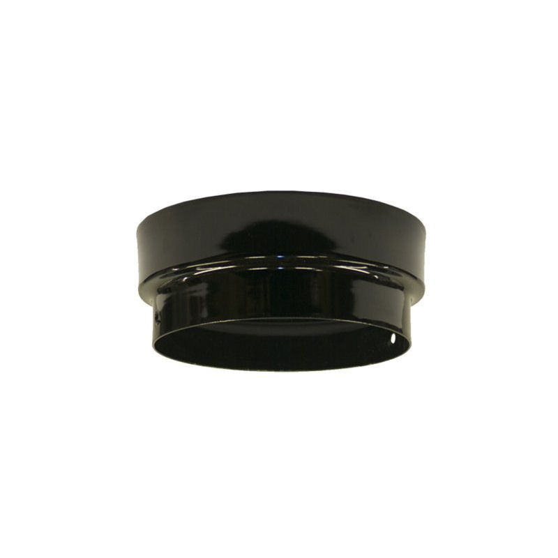 Gloss black 175mm vitreous enamel cut length adaptor