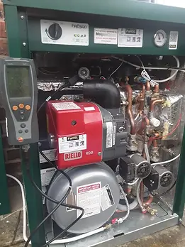 inside oil boiler