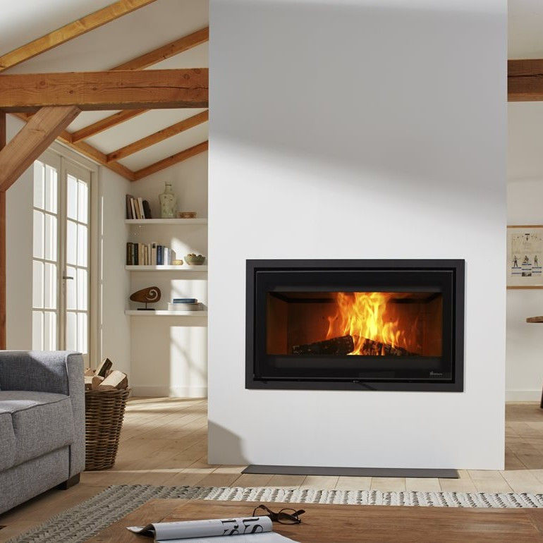 Dik Geurts Prostyle 1000 Front inset wood burning fire