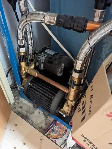 shower pump constantly switching off or running