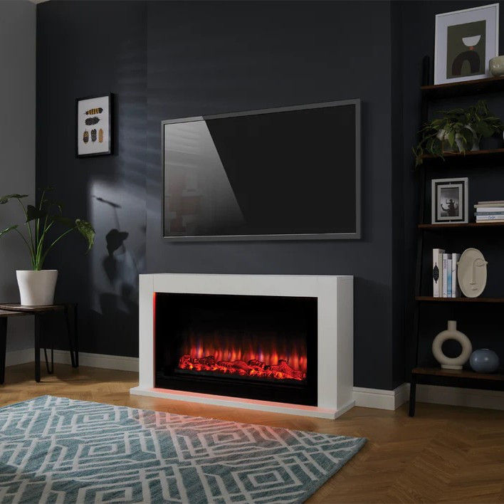 Lumley Ambience Suncrest Katell Electric Stove in a modern room.