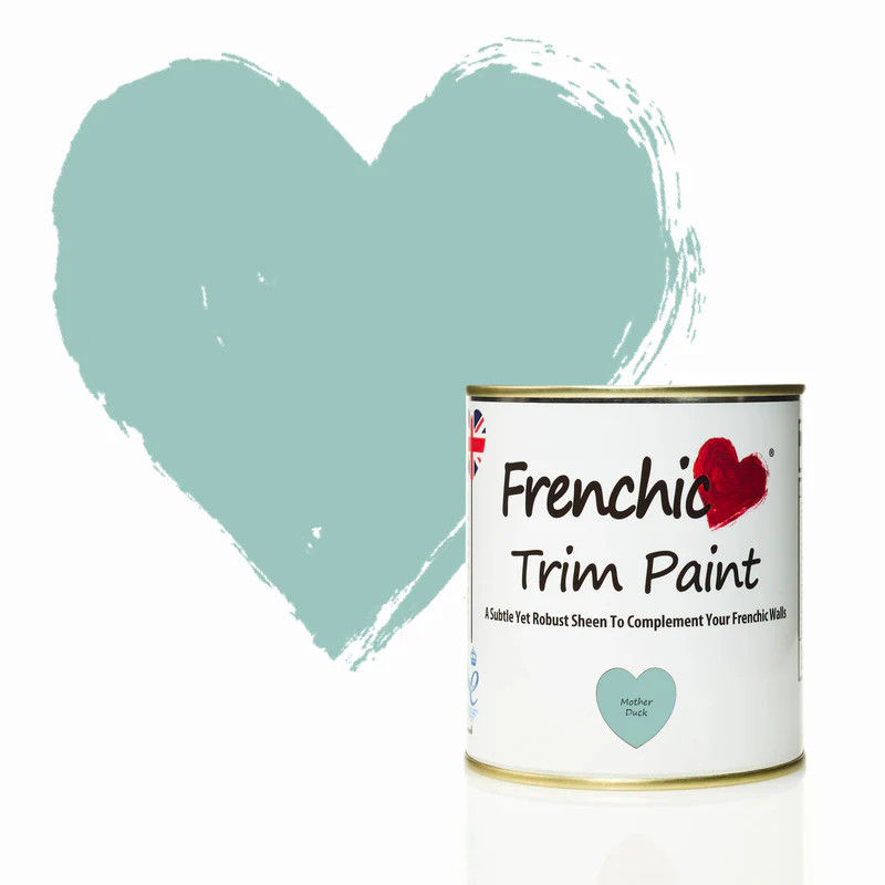 Thumbnail: Frenchic Mother Duck Trim Paint tin with heart color swatch