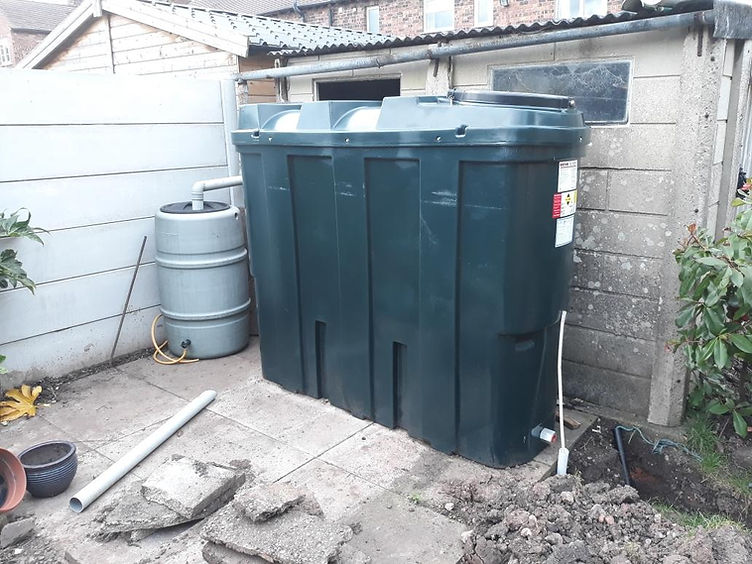 Boiler in backyard
