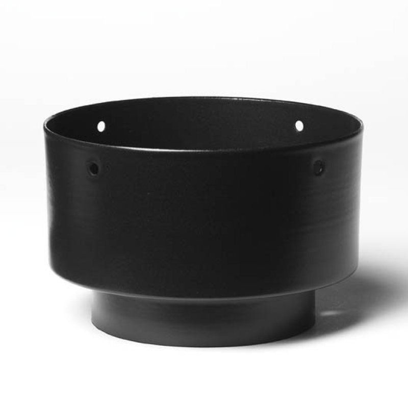 Matt black 100mm to 125mm vitreous enamel economy adaptor