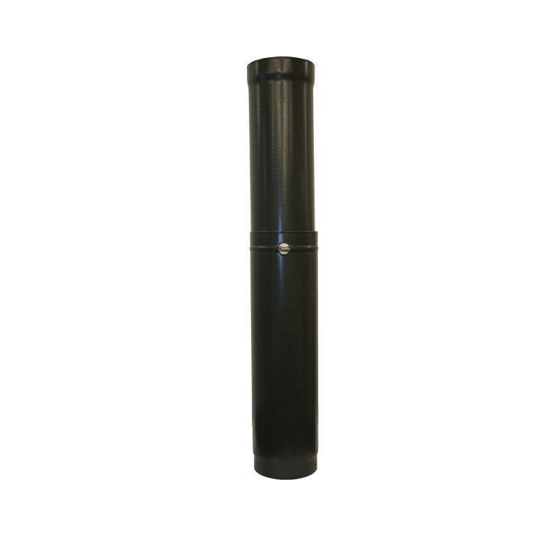 Matt black vitreous enamel adjustable pipe flue