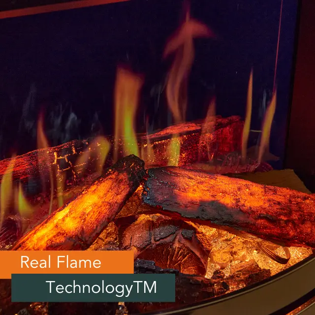Thumbnail: Real Flame Technology effect in the Opulus electric stove