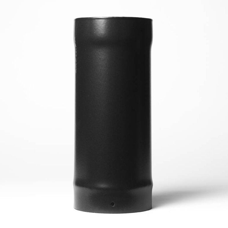 Matt black vitreous enamel 600mm flue pipe